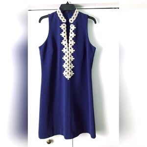 Elegant Blue Sleeveless Dress